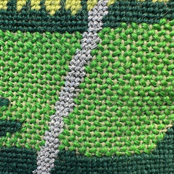 Needlepoint Liz Goodrick Dillon Christmas Stocking Santa Golfer "MARK" COMPLETED - Picture 10 of 13